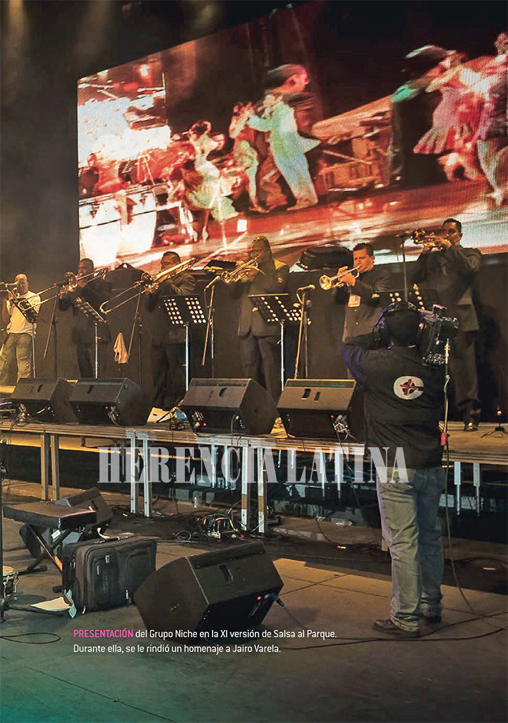 Presentación del  Grupo Niche en la XI versión de Salsa al Parque. Durante ella, se le rindió un homenaje a Jairo Varela. (© CARLOS MARIO LEMA / IDARTES)