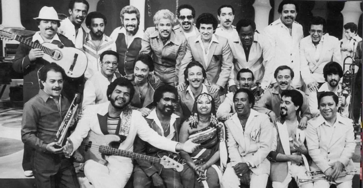 foto del conjunto de Fania  All Stars en Venezuela con fecha de 1980